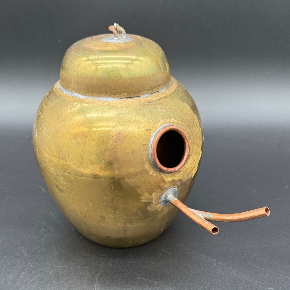 Upcycled Brass Birdhouse